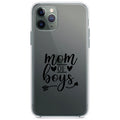 Mom of Boys Clear Shockproof iPhone Case
