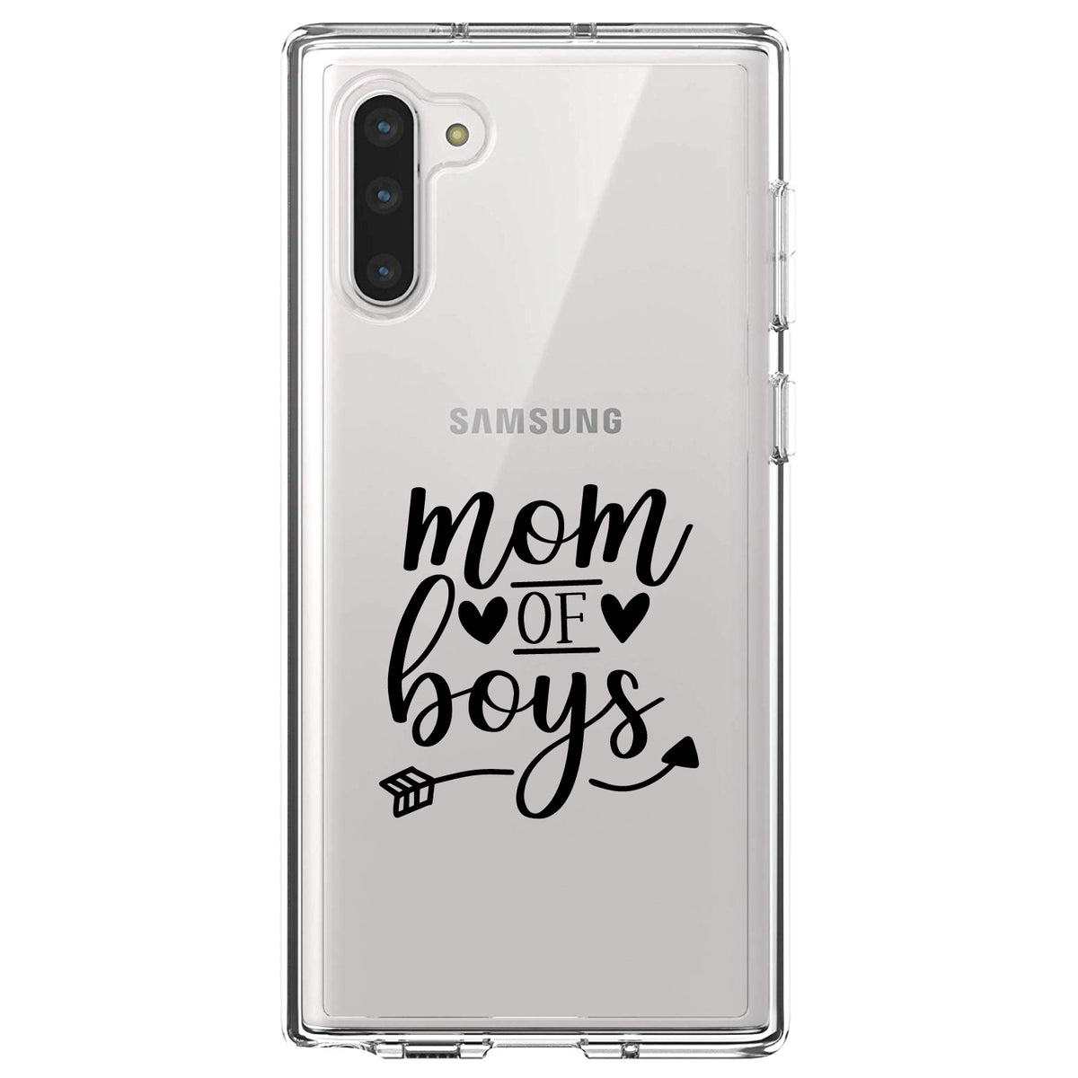 Mom of Boys Clear Shockproof iPhone Case, view 9