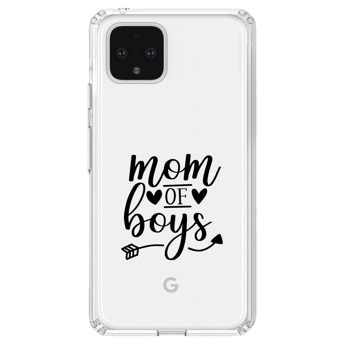Mom of Boys Clear Shockproof iPhone Case, view 23