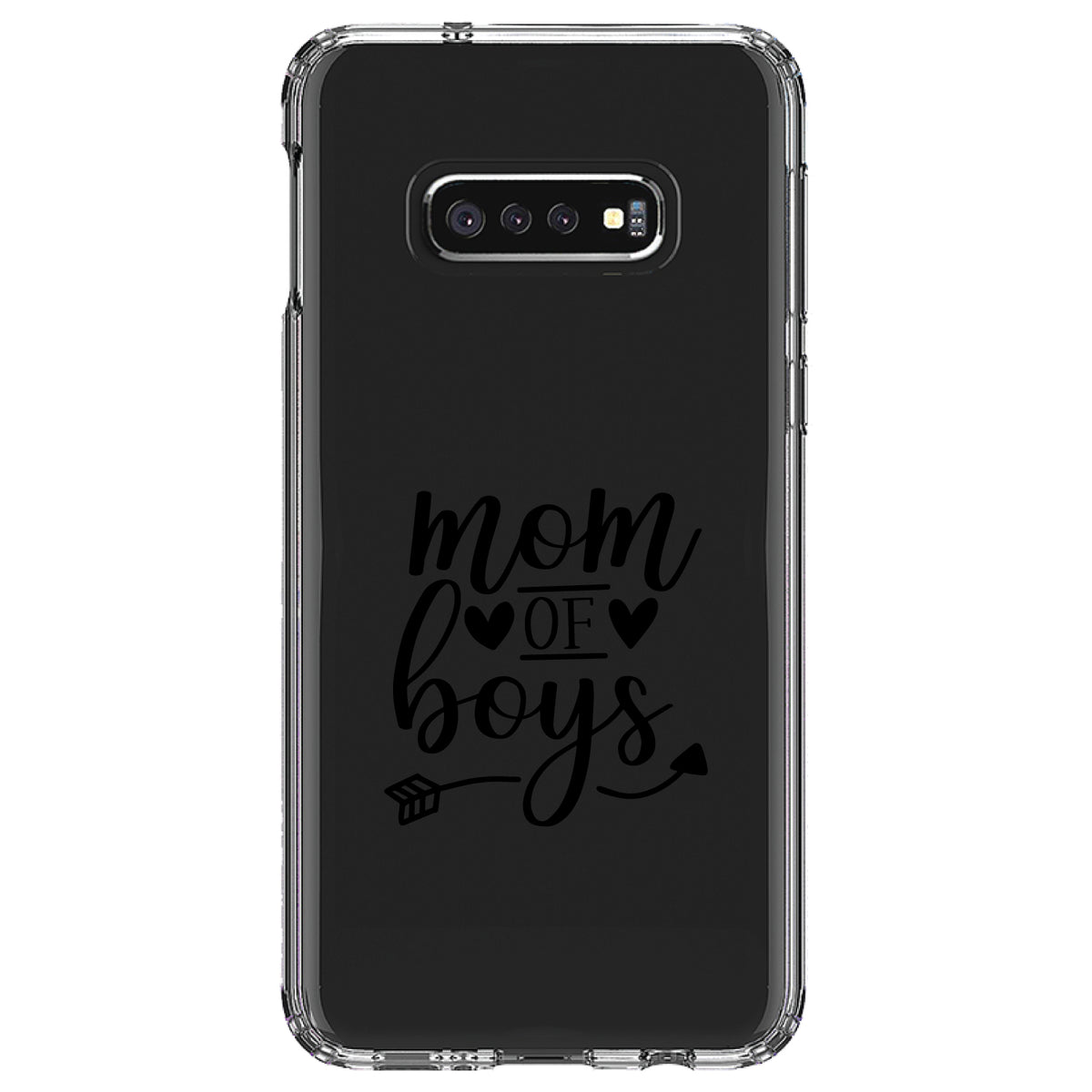 Mom of Boys Clear Shockproof iPhone Case, view 18