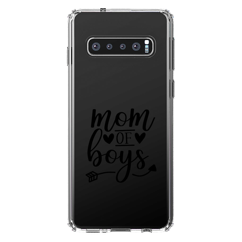 Mom of Boys Clear Shockproof iPhone Case, view 16