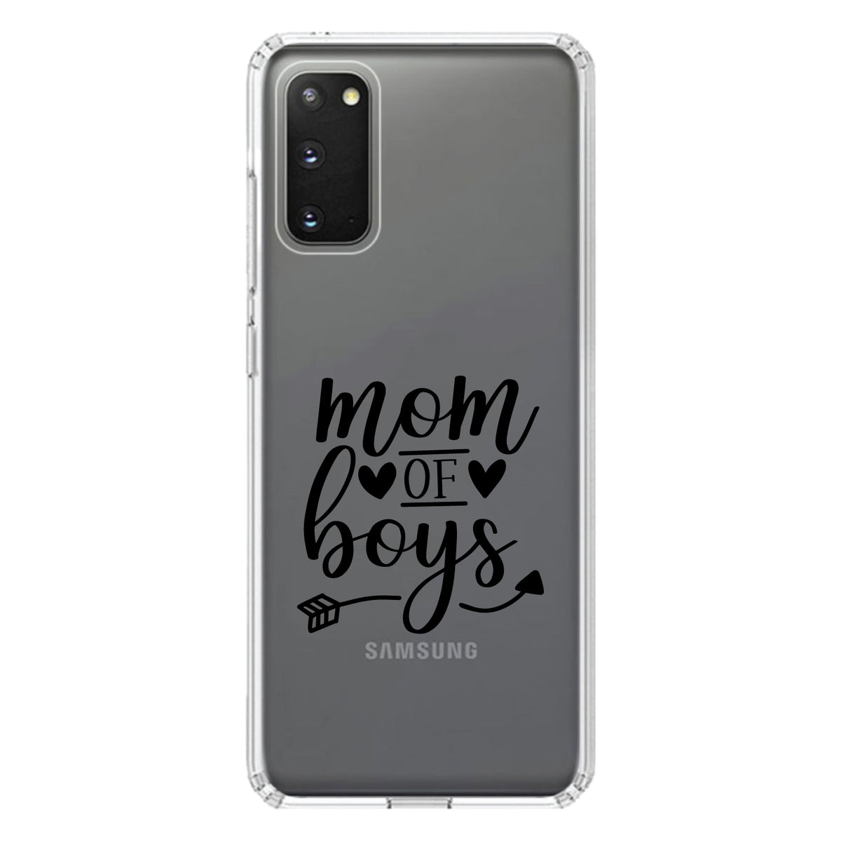 Mom of Boys Clear Shockproof iPhone Case, view 13