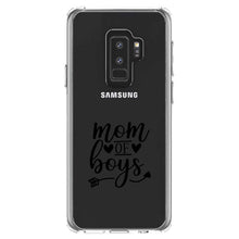 DistinctInk® Clear Shockproof Hybrid Case for Apple iPhone / Samsung Galaxy / Google Pixel - Mom of Boys