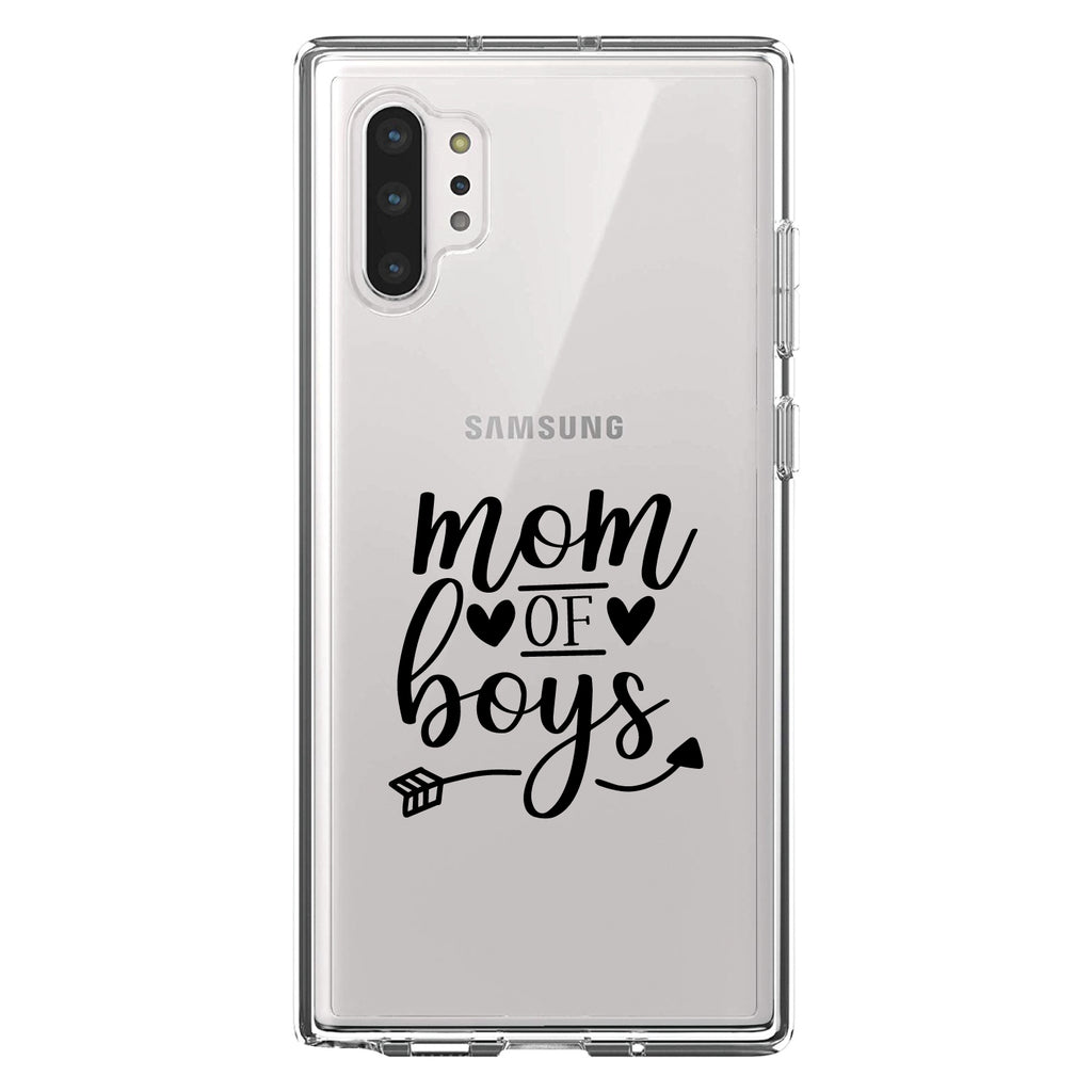 Mom of Boys Clear Shockproof iPhone Case, view 10