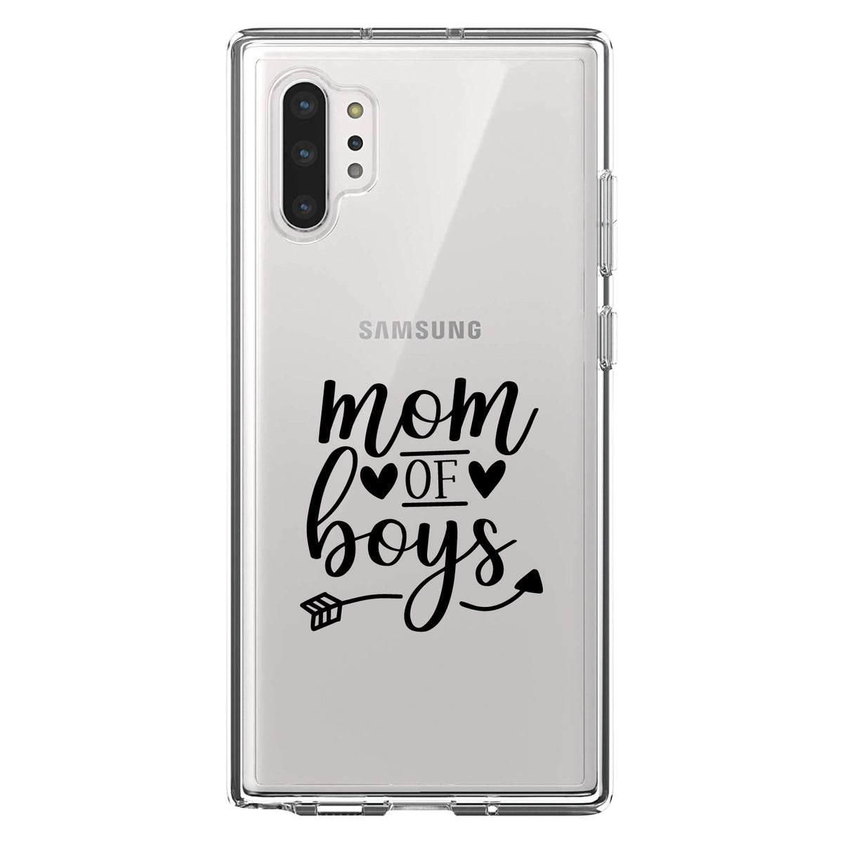 Mom of Boys Clear Shockproof iPhone Case, view 10