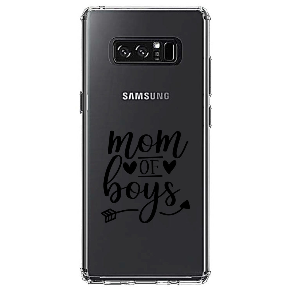 Mom of Boys Clear Shockproof iPhone Case, view 12