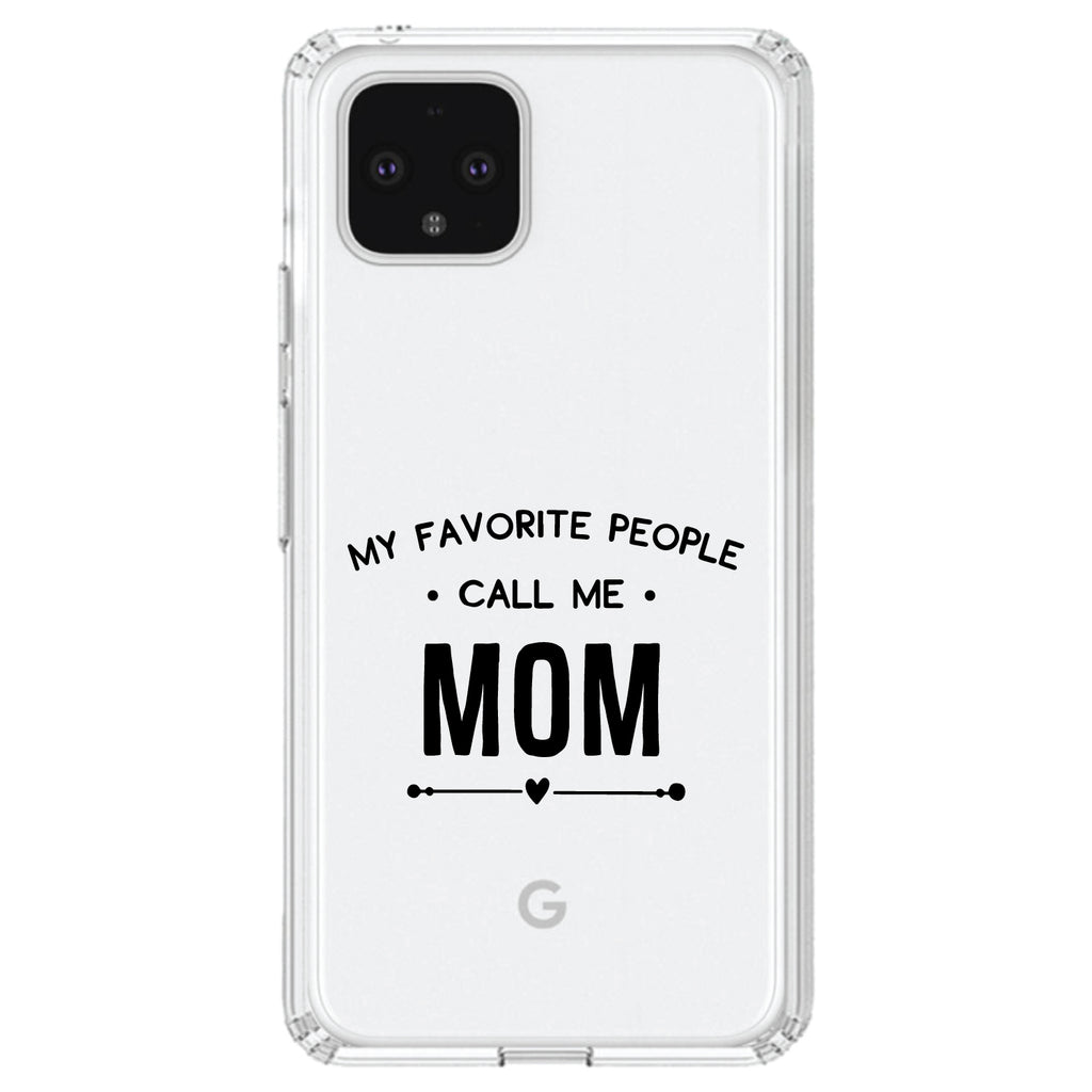 My Favorite People Call Me Mom Clear Shockproof iPhone Case, view 23