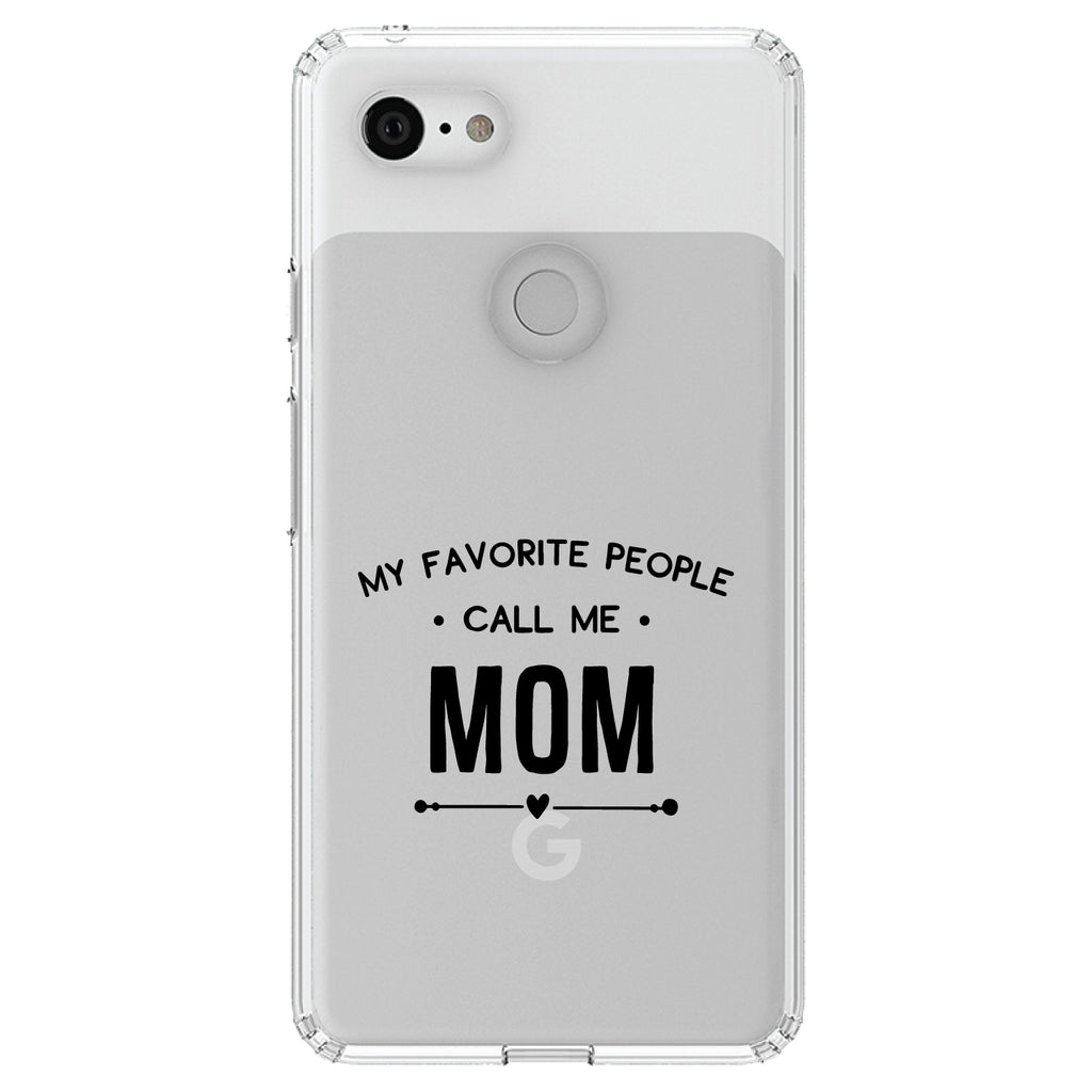 My Favorite People Call Me Mom Clear Shockproof iPhone Case, view 22