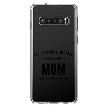 DistinctInk® Clear Shockproof Hybrid Case for Apple iPhone / Samsung Galaxy / Google Pixel - My Favorite People Call Me Mom
