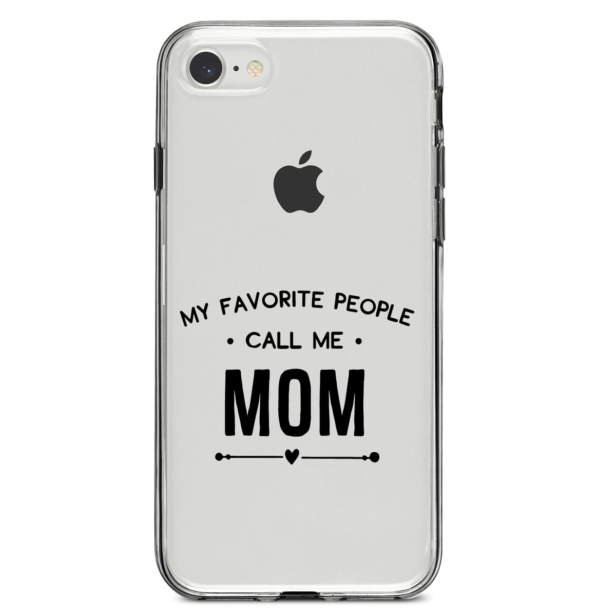 My Favorite People Call Me Mom Clear Shockproof iPhone Case, view 5