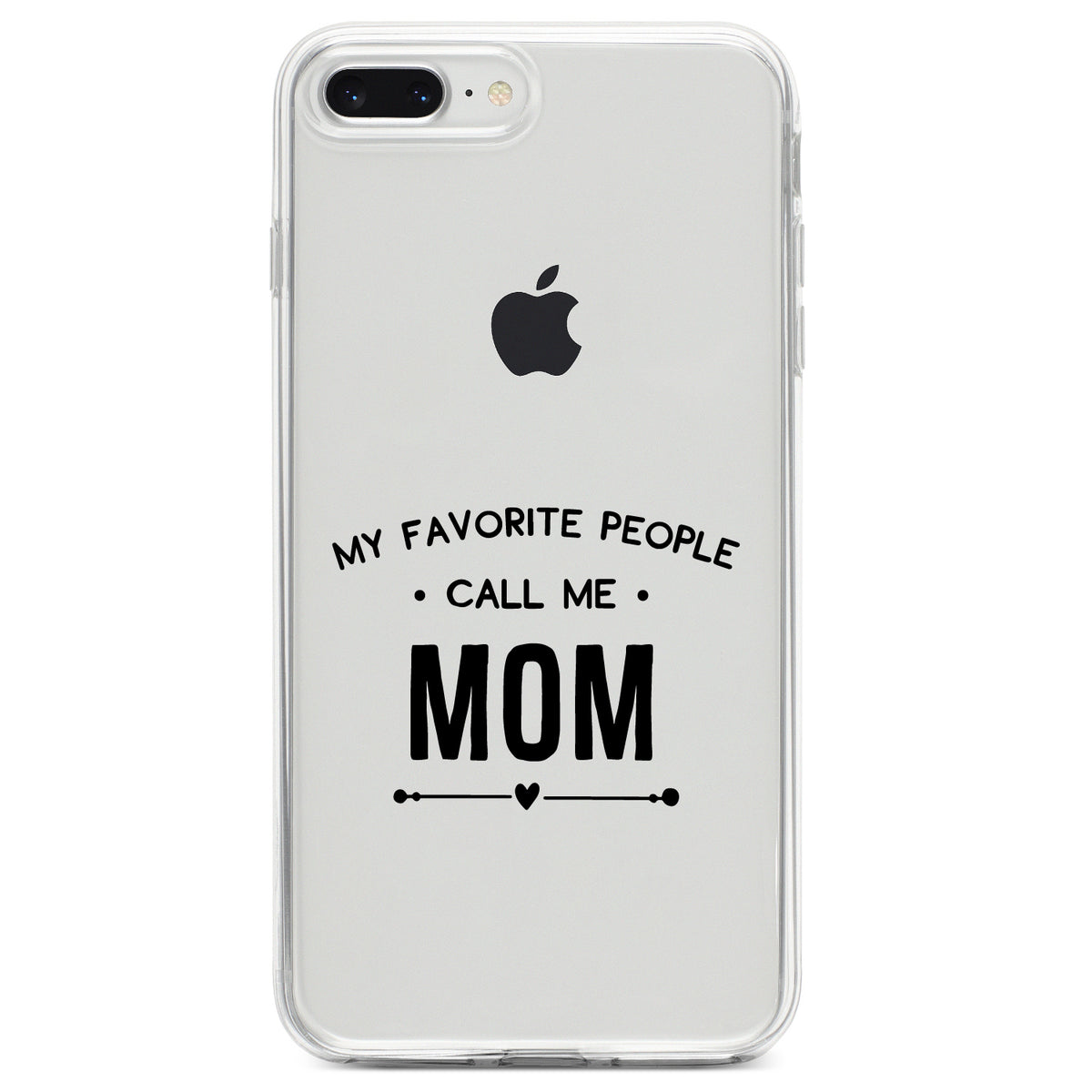 My Favorite People Call Me Mom Clear Shockproof iPhone Case, view 6