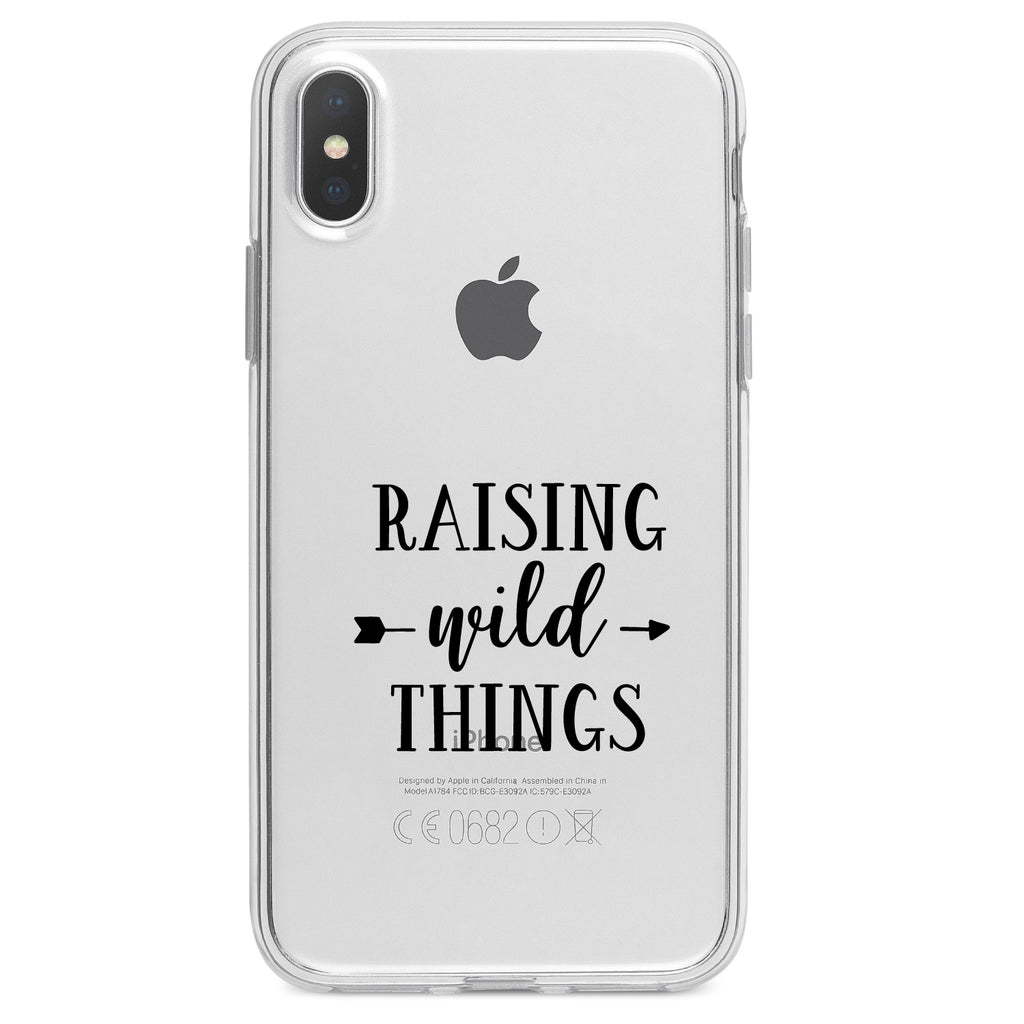 Raising Wild Things, Mom Clear Shockproof iPhone Case, view 4