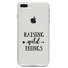 DistinctInk® Clear Shockproof Hybrid Case for Apple iPhone / Samsung Galaxy / Google Pixel - Raising Wild Things - Mom