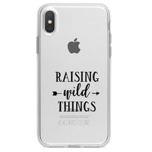 DistinctInk® Clear Shockproof Hybrid Case for Apple iPhone / Samsung Galaxy / Google Pixel - Raising Wild Things - Mom