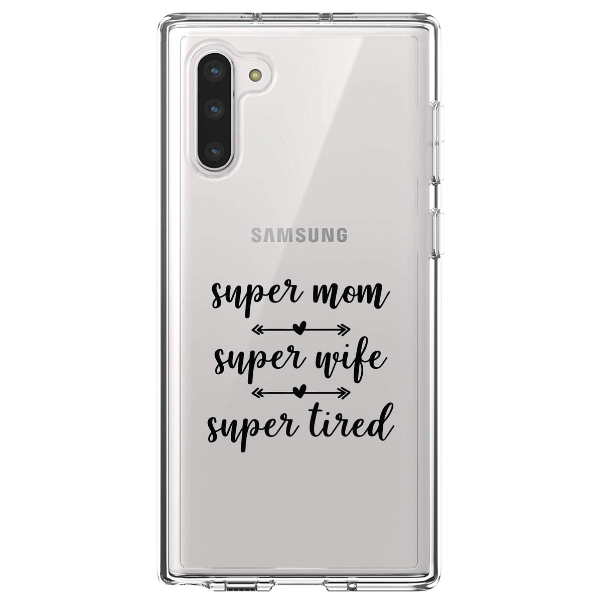 Super Mom Super Wife Super Tired Clear Shockproof iPhone Case, view 9