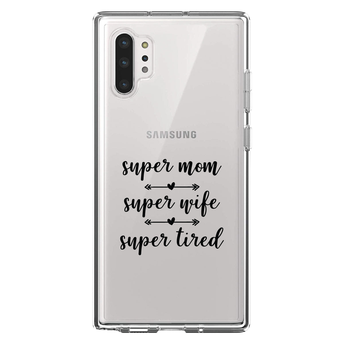 Super Mom Super Wife Super Tired Clear Shockproof iPhone Case, view 10