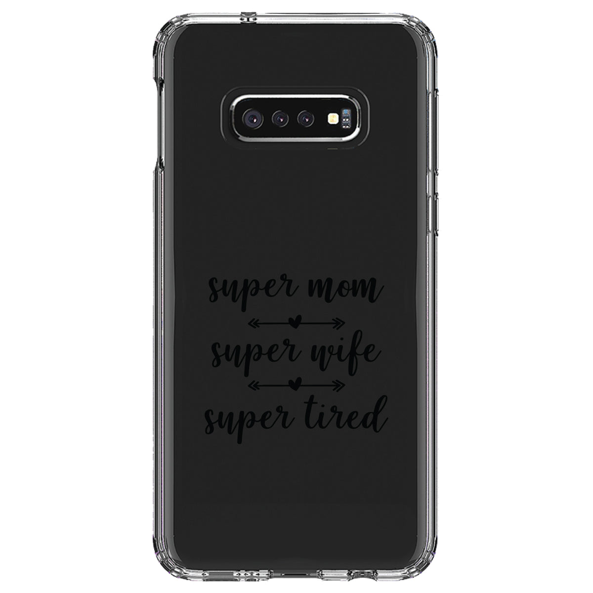 Super Mom Super Wife Super Tired Clear Shockproof iPhone Case, view 18