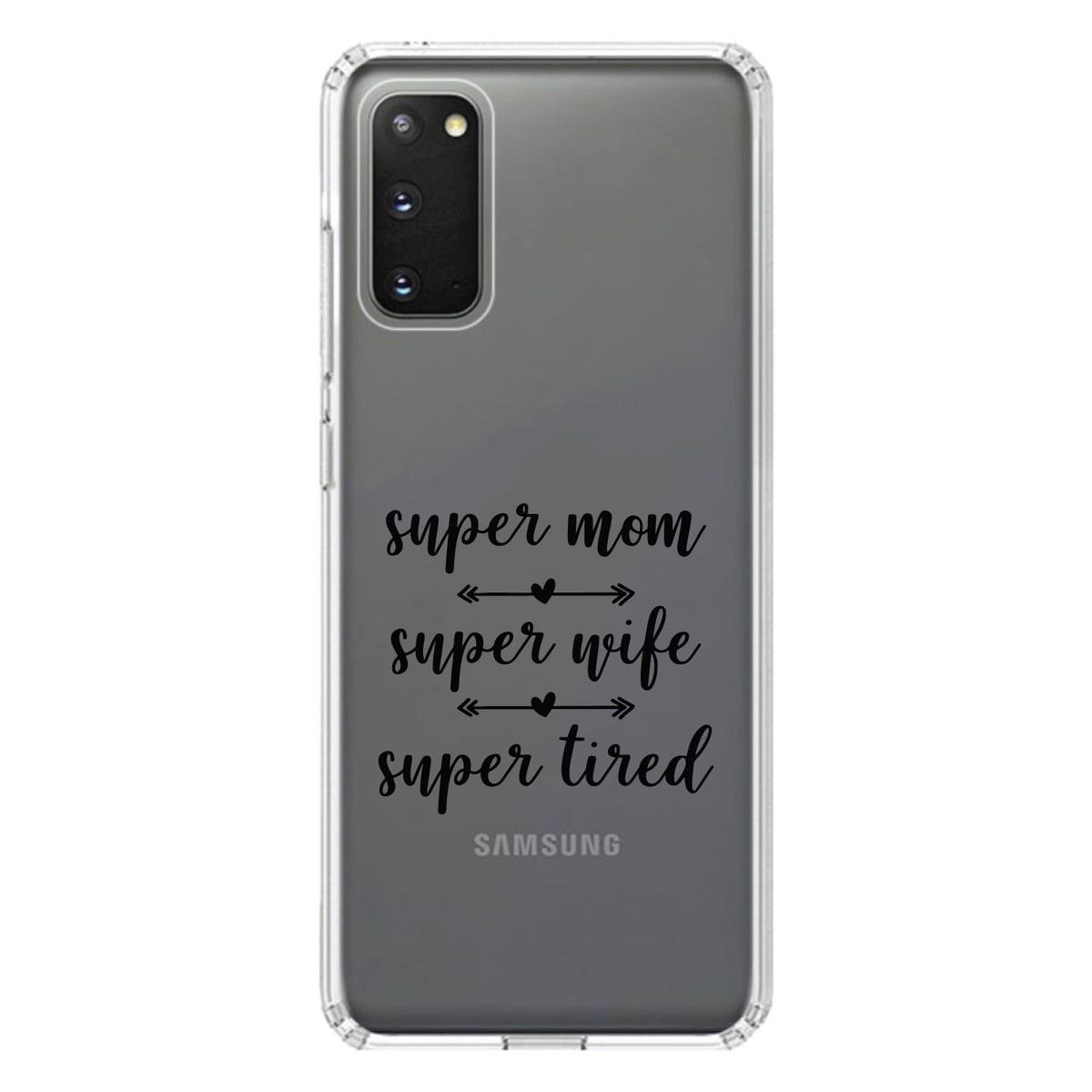 Super Mom Super Wife Super Tired Clear Shockproof iPhone Case, view 14