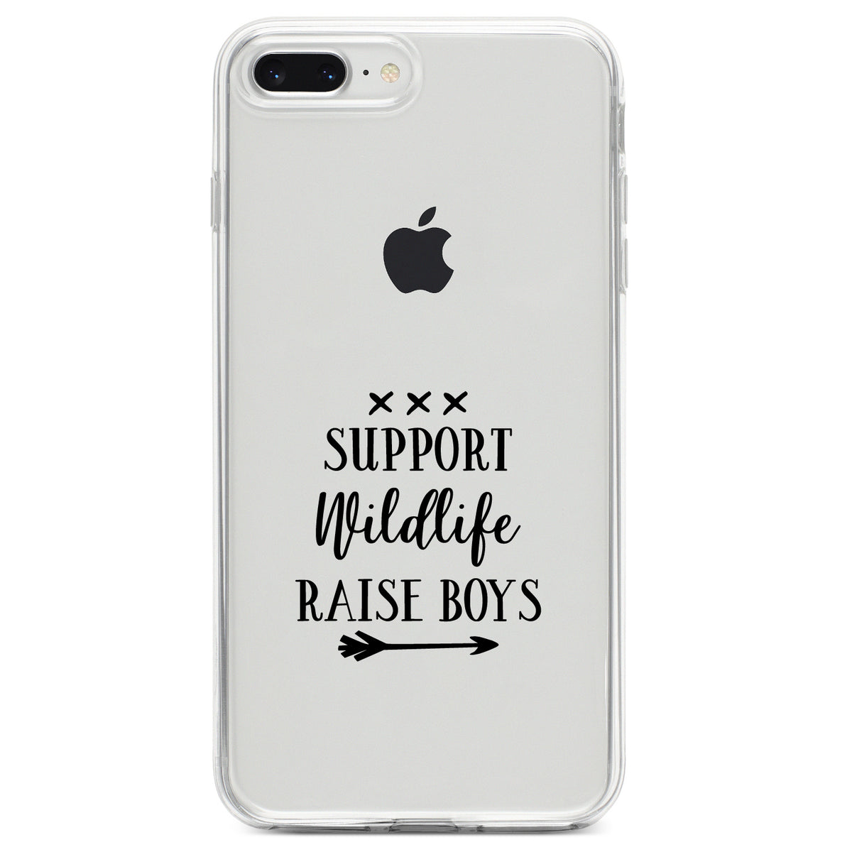 Support Wildlife, Raise Boys Clear Shockproof iPhone Case, view 6