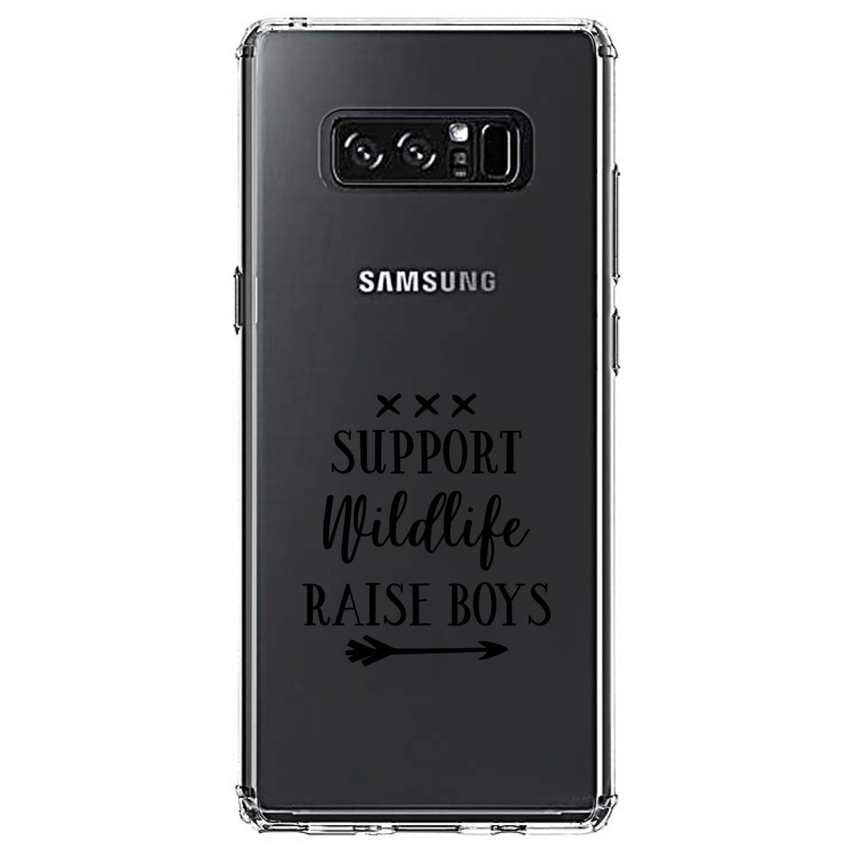Support Wildlife, Raise Boys Clear Shockproof iPhone Case, view 12