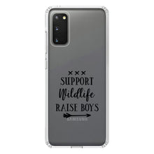 DistinctInk® Clear Shockproof Hybrid Case for Apple iPhone / Samsung Galaxy / Google Pixel - Support Wildlife - Raise Boys