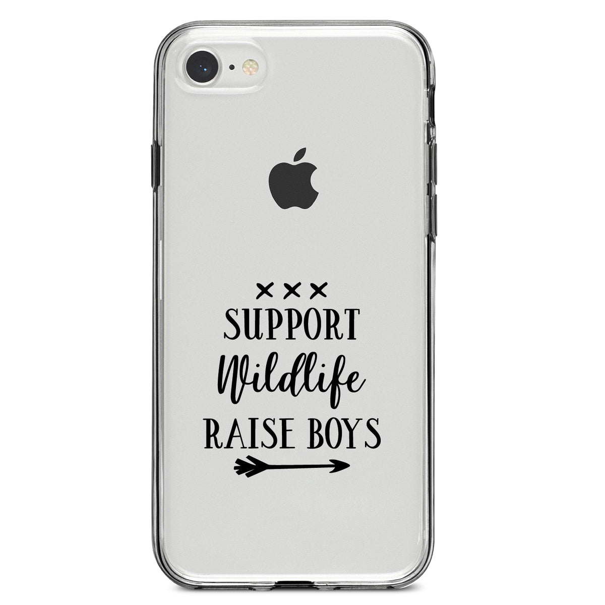 Support Wildlife, Raise Boys Clear Shockproof iPhone Case, view 5