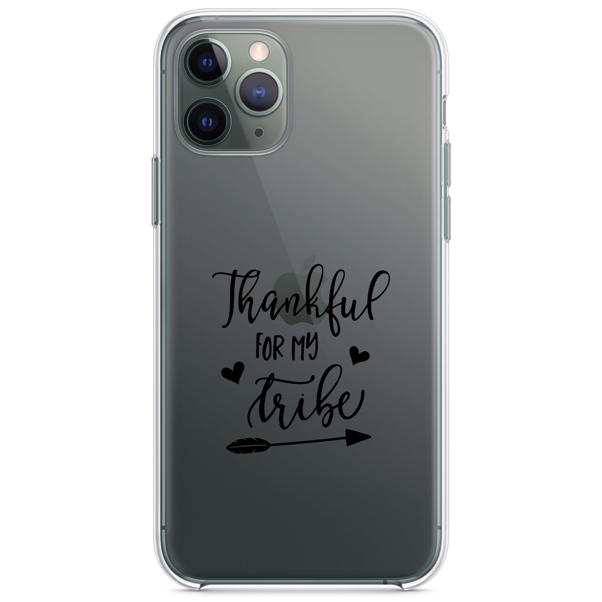 Thankful for My Tribe Clear Shockproof iPhone Case
