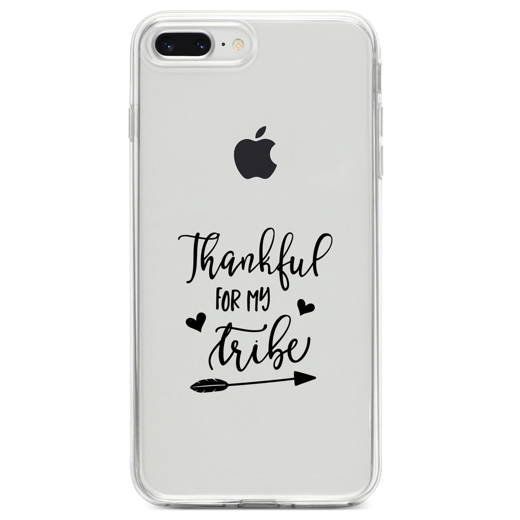 Thankful for My Tribe Clear Shockproof iPhone Case, view 6