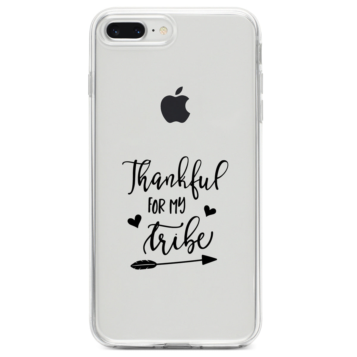 Thankful for My Tribe Clear Shockproof iPhone Case, view 6