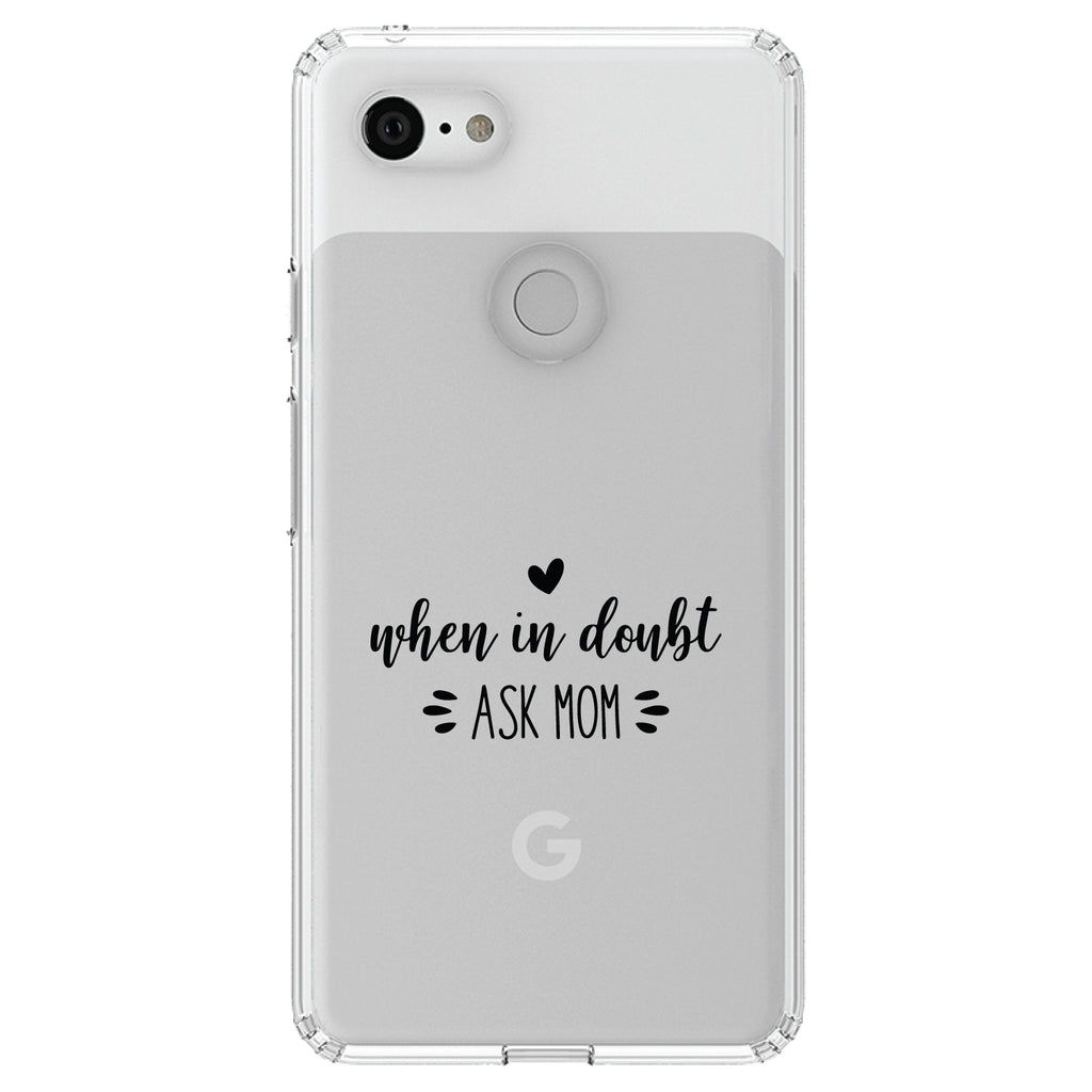 When in Doubt, ASK MOM Clear Shockproof iPhone Case, view 21