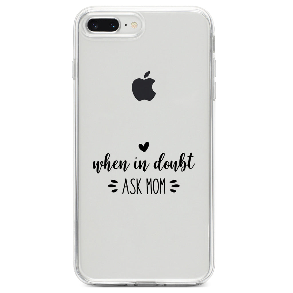 When in Doubt, ASK MOM Clear Shockproof iPhone Case, view 6