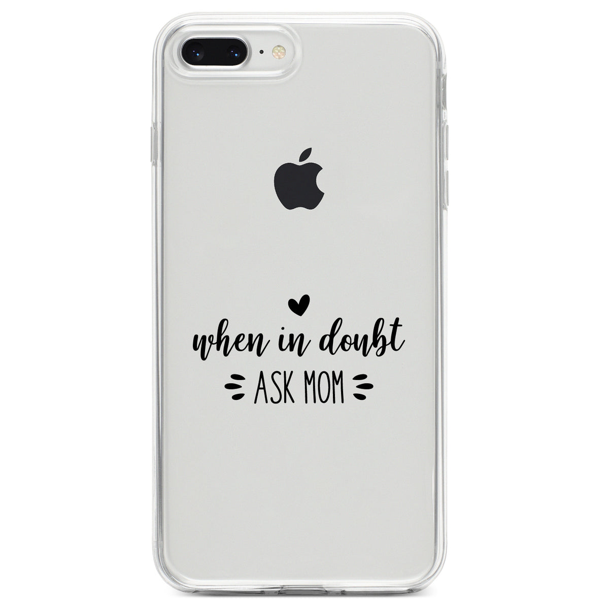 When in Doubt, ASK MOM Clear Shockproof iPhone Case, view 6
