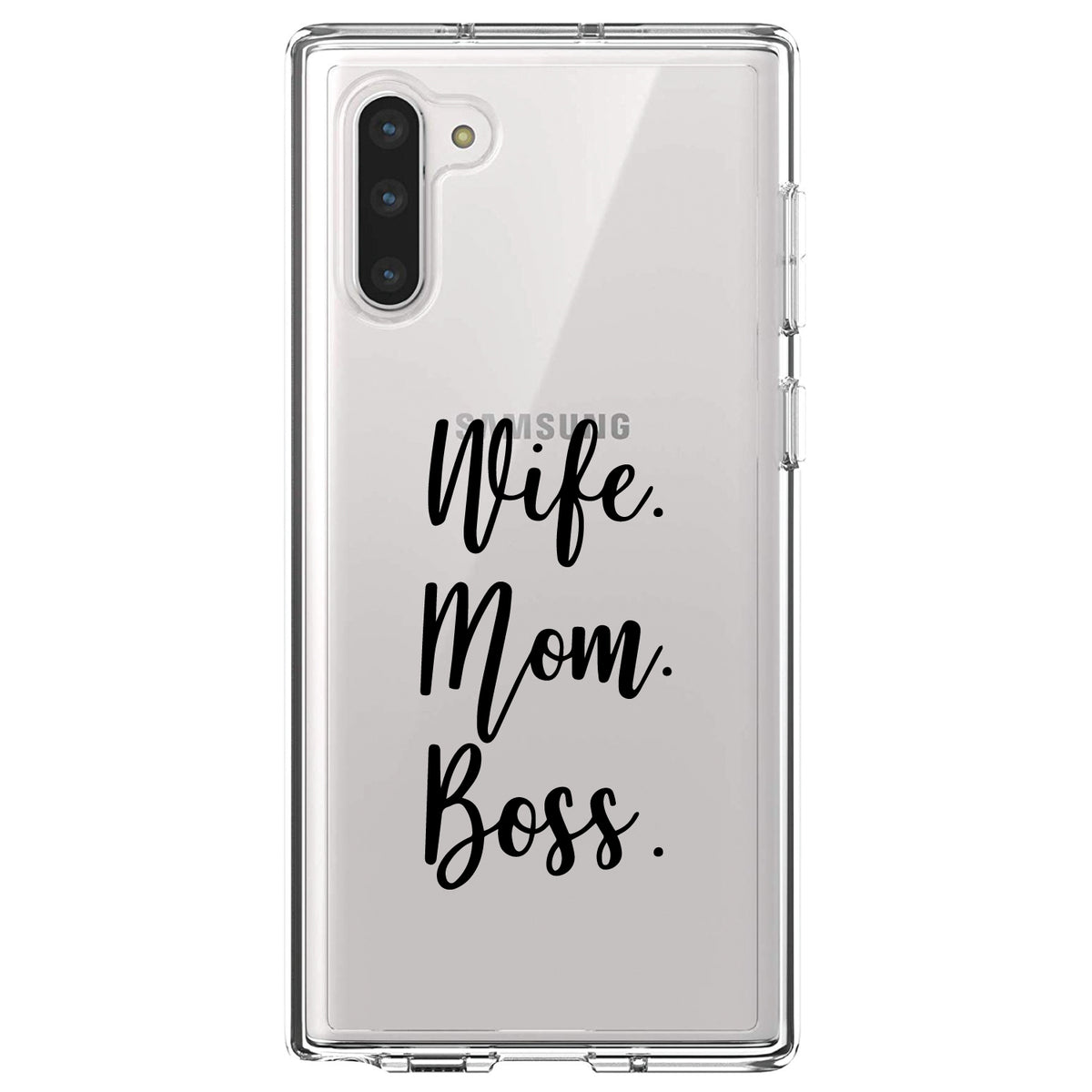 Wife. Mom. Boss Clear Shockproof iPhone Case, view 9