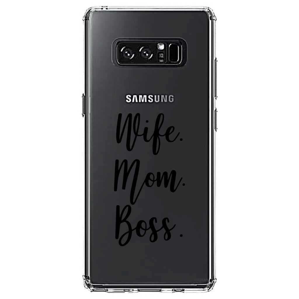 Wife. Mom. Boss Clear Shockproof iPhone Case, view 12