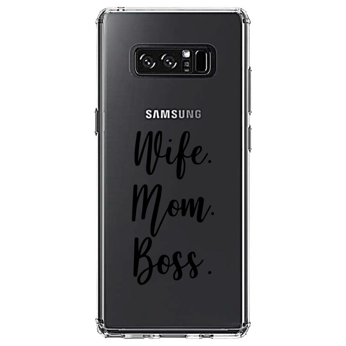 Wife. Mom. Boss Clear Shockproof iPhone Case, view 12