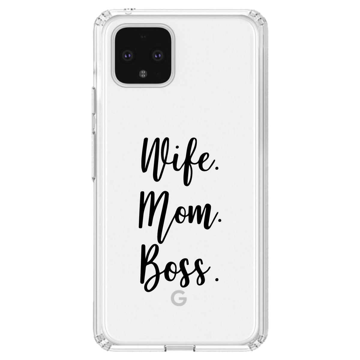 Wife. Mom. Boss Clear Shockproof iPhone Case, view 24