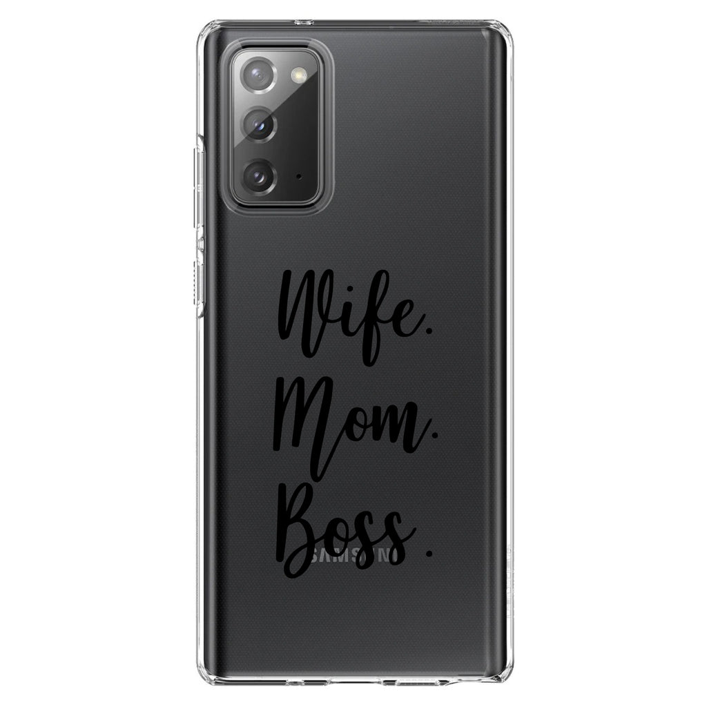 Wife. Mom. Boss Clear Shockproof iPhone Case, view 7