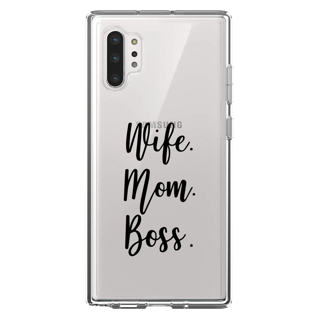 Wife. Mom. Boss Clear Shockproof iPhone Case, view 10