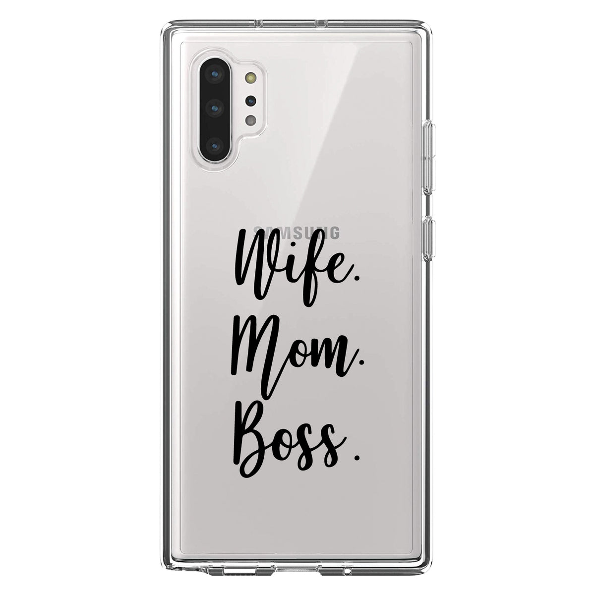 Wife. Mom. Boss Clear Shockproof iPhone Case, view 10