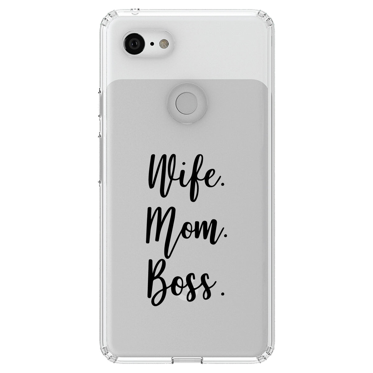 Wife. Mom. Boss Clear Shockproof iPhone Case, view 21