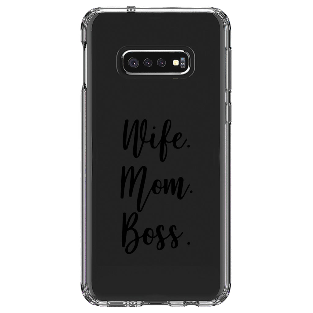 Wife. Mom. Boss Clear Shockproof iPhone Case, view 18