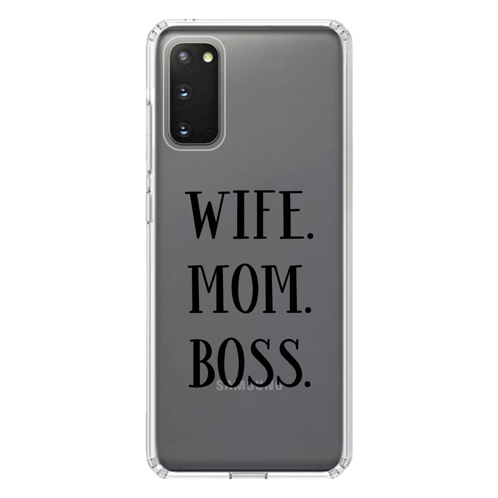 Wife. Mom. Boss. (Serif) Clear Shockproof iPhone Case, view 15