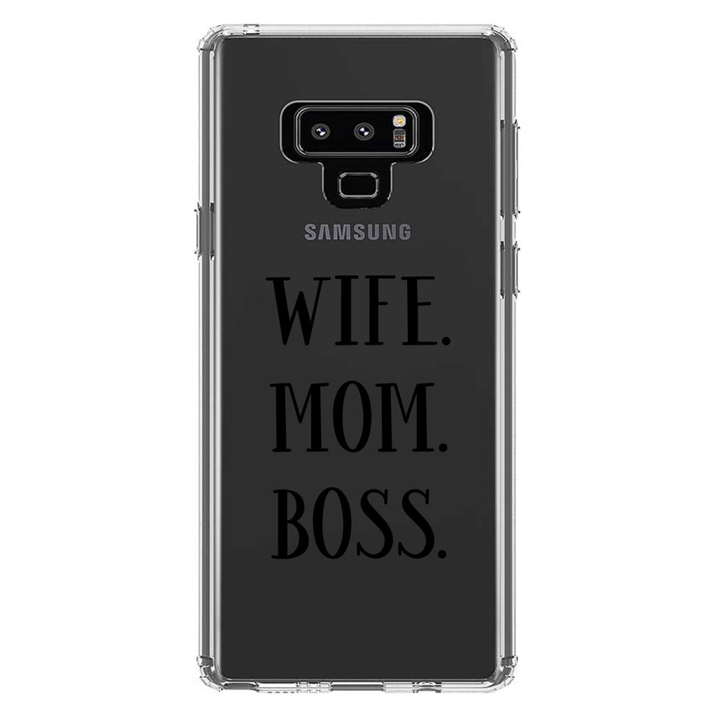 Wife. Mom. Boss. (Serif) Clear Shockproof iPhone Case, view 11