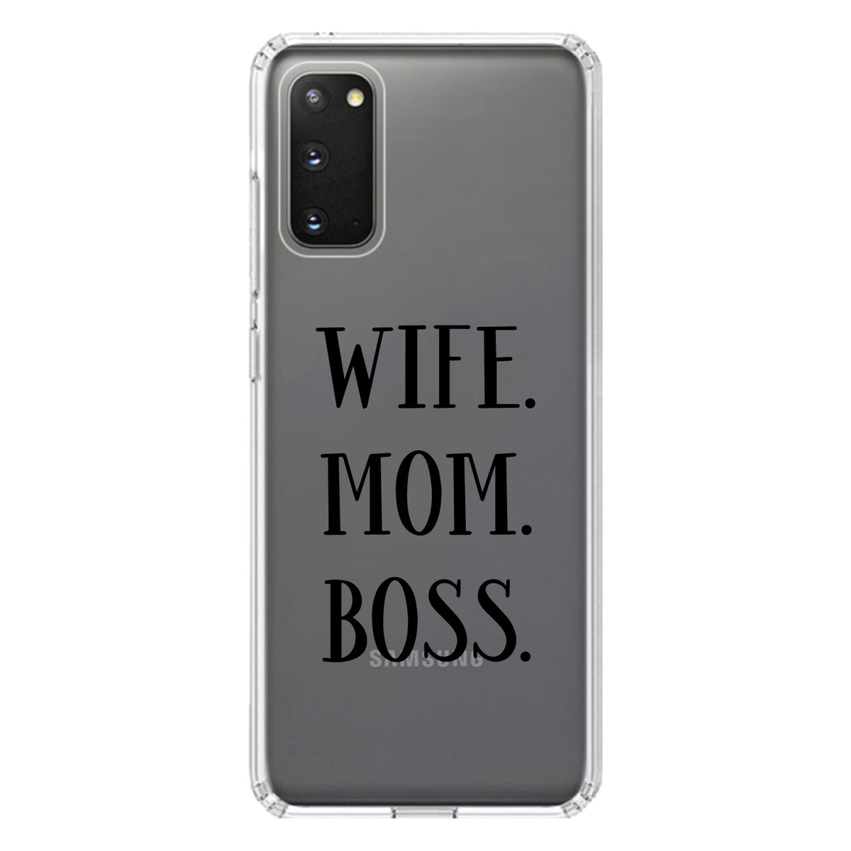 Wife. Mom. Boss. (Serif) Clear Shockproof iPhone Case, view 14