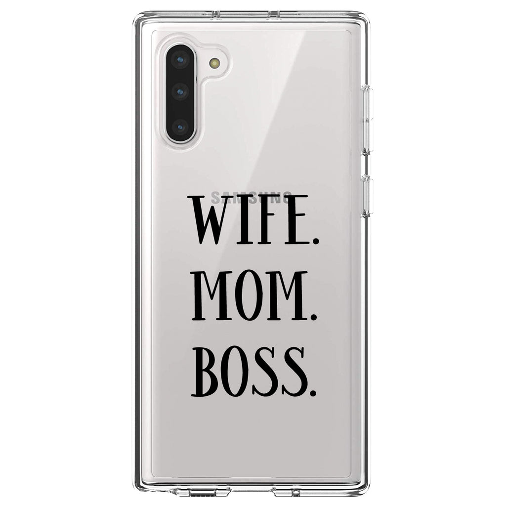 Wife. Mom. Boss. (Serif) Clear Shockproof iPhone Case, view 9