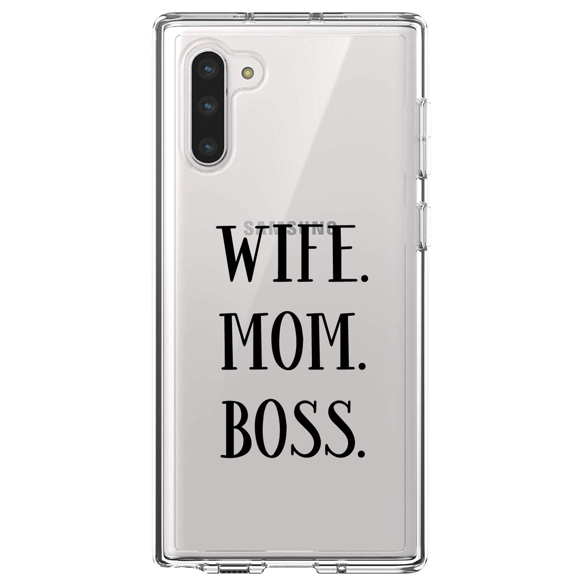 Wife. Mom. Boss. (Serif) Clear Shockproof iPhone Case, view 9