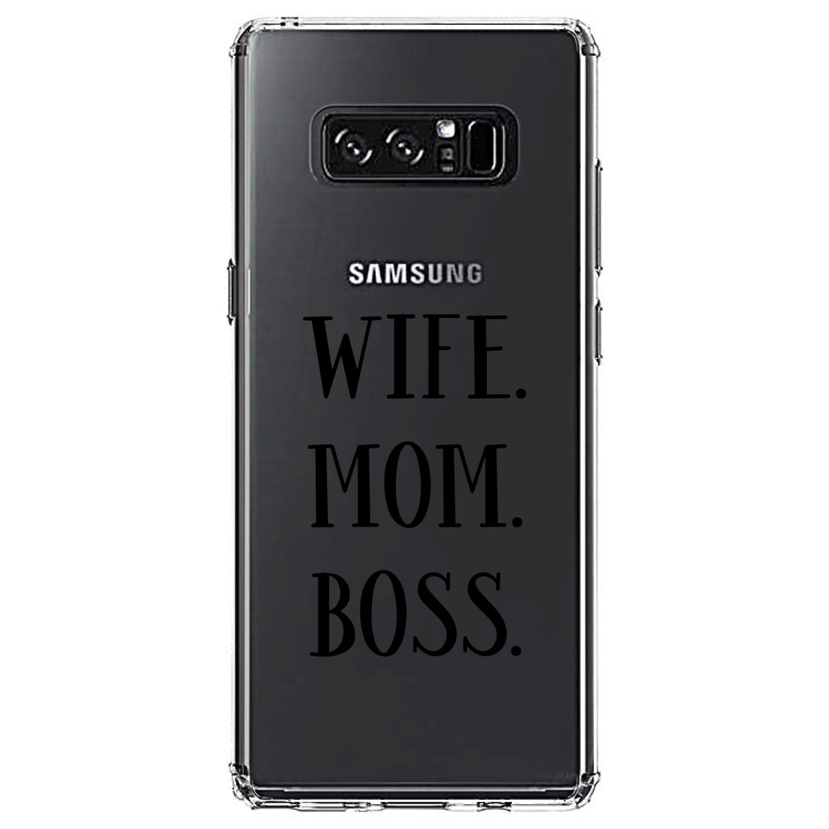 Wife. Mom. Boss. (Serif) Clear Shockproof iPhone Case, view 12