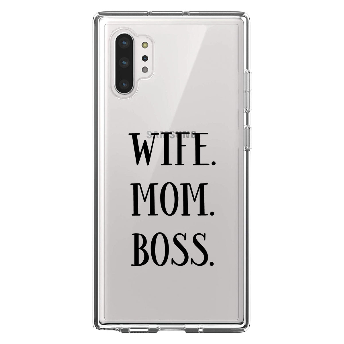 Wife. Mom. Boss. (Serif) Clear Shockproof iPhone Case, view 10