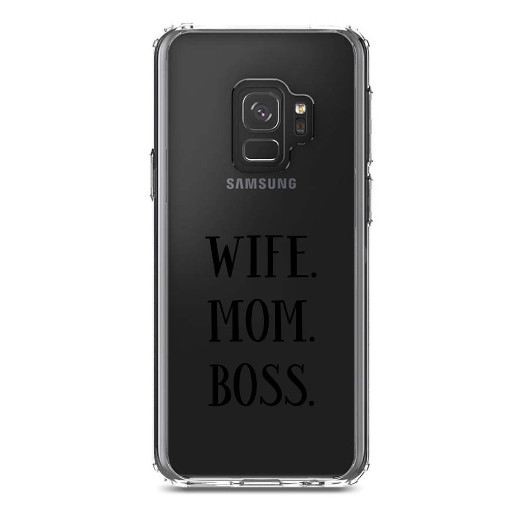 Wife. Mom. Boss. (Serif) Clear Shockproof iPhone Case, view 19