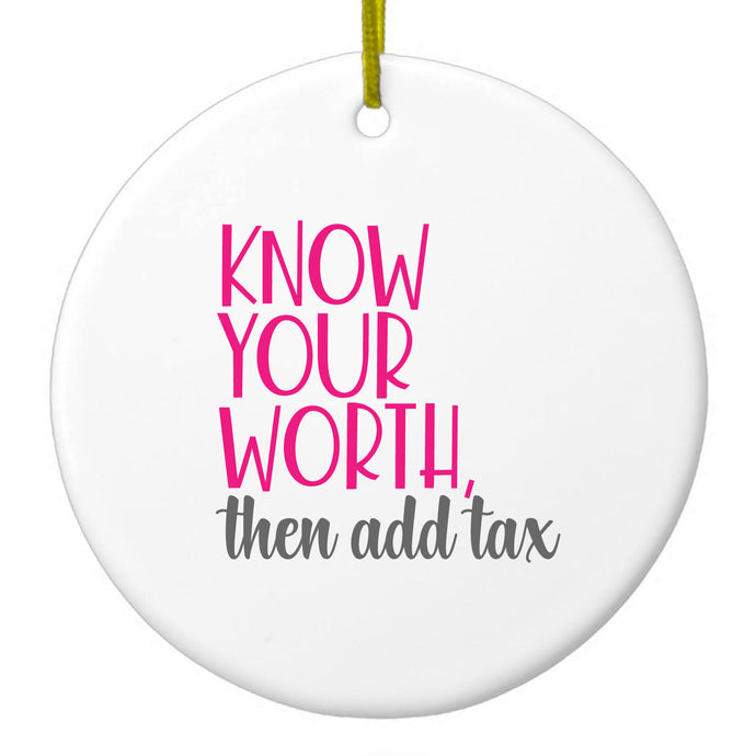 Then Add Tax Ceramic Ornament